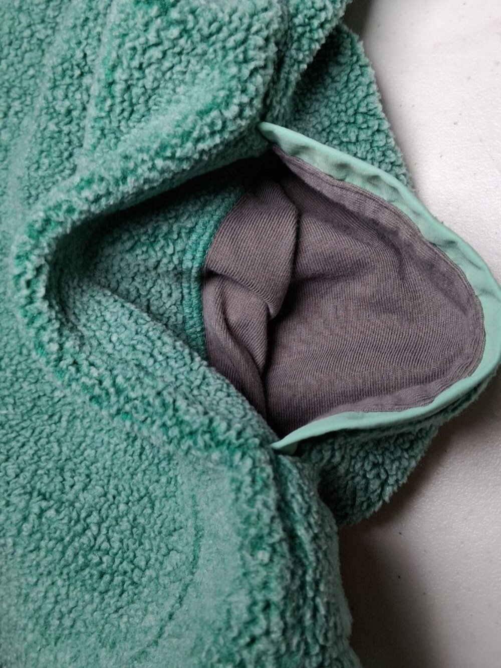 LL Bean Fleece Jacket Women S Green Tumbled Sherpa Gorpcore Outdoors Pullover Sn - Picture 12 of 12